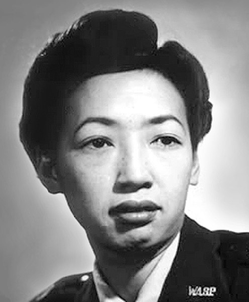 Hazel Ying Lee’s official WASP photograph. U.S. Air Force photo illustration/John Turner.
