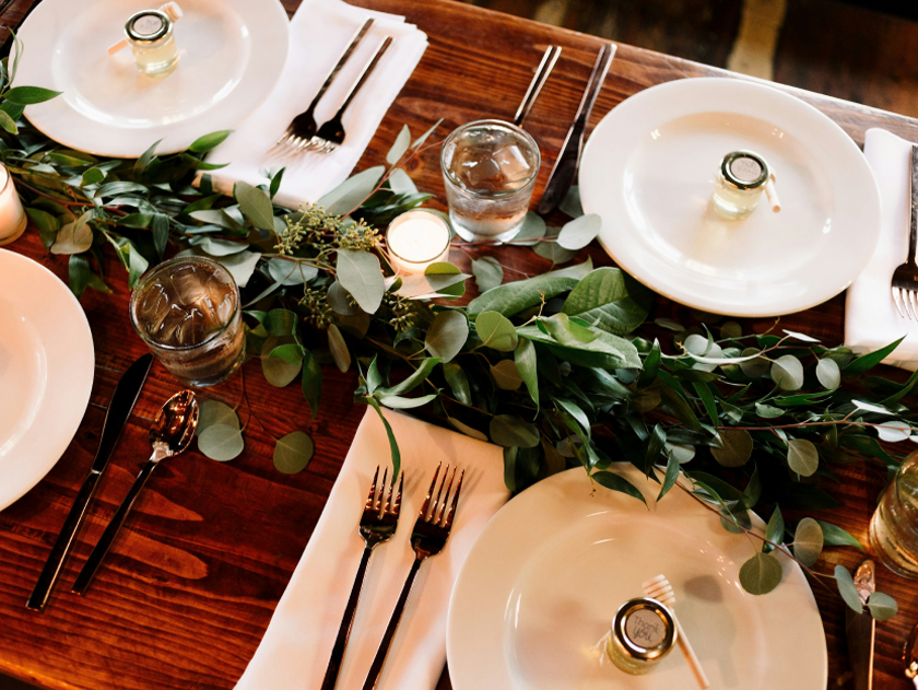 An elegant place setting at a dinning table